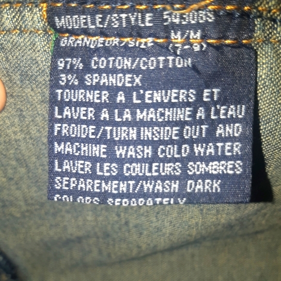 (M)🚨Pelican Cove Vintage Distressed Jean Jacket🚨 Ptp 17.5× L24" - Picture 9 of 9